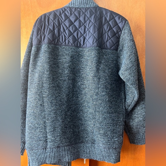 Mens Knitted Regular Fit Full Zip Sweater with Soft Brushed Flannel Lining - Picture 11 of 11